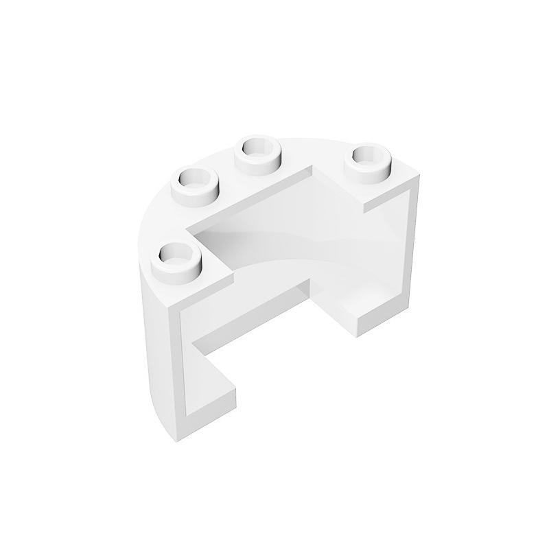 

10pcsMOC and 24593 35402 semi cylindrical 2 x 4 x 2 compatible with 1 x 2 building blocks creative children s toys 10pcs- белый