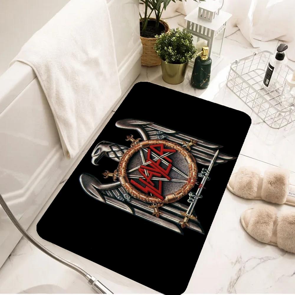 Slayer Zespół Heavy Metal Muzyka Dywanik Podłogowy Antypoślizgowy Wchłaniający Wodę Długi Pasek Poduszka Mata do Sypialni Dywanik Powitalny