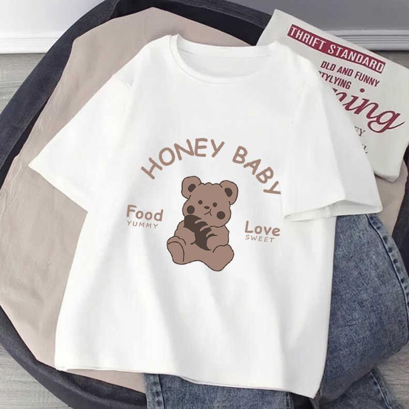 

2025 лето новая футболка с коротким рукавом женская корейская версия студенческая свободная базовая рубашка Харадзюку тонкая черно-белая одежда S