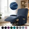 4Pcs Velvet Soft Recliner Chair Cover Solid Color Relax Armchair Slipcover Elastic All-Inclusive Reclining Sofa Protective Case