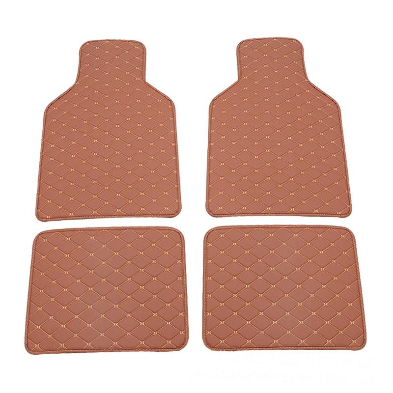 4pcs Universal Leather Car Floor Mats Car-Styling Car  Right Rudder Carpet Floor Accessories Waterproof Foot Pad