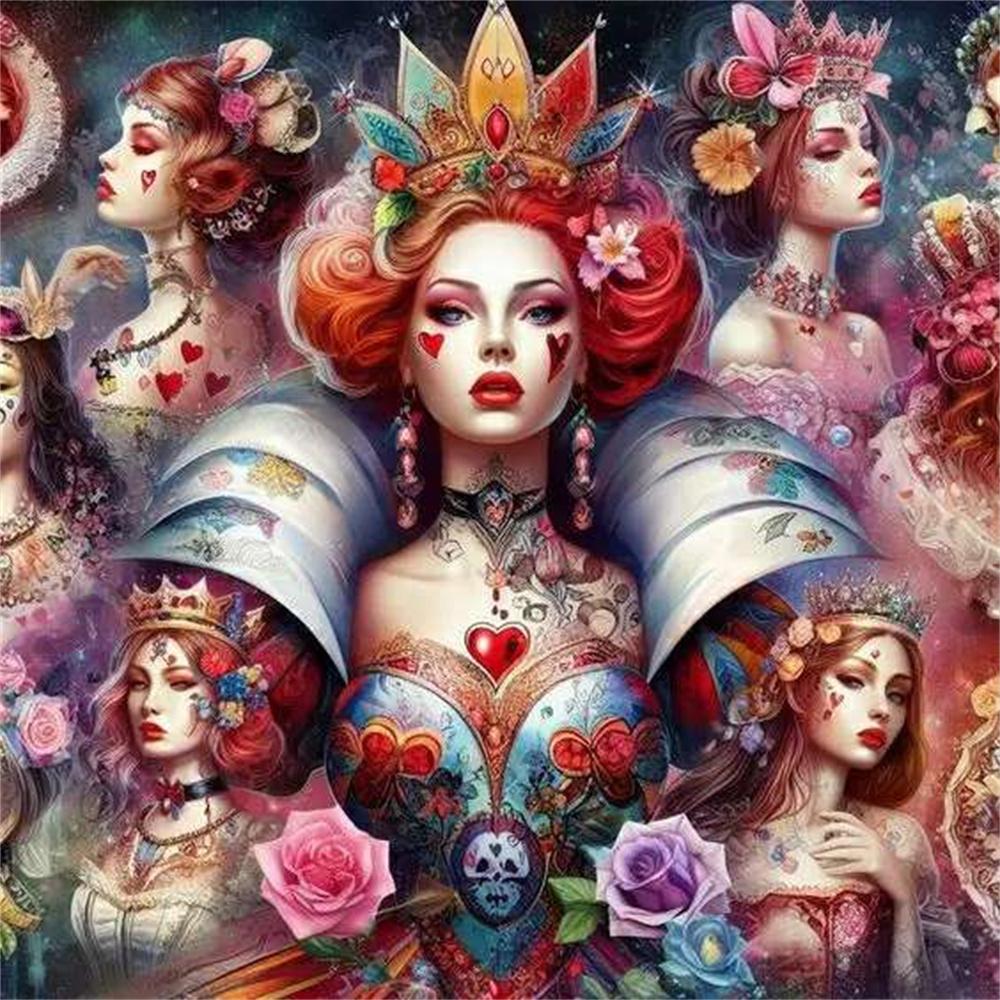 Disney Villains Puzzle Pattern Cross Printed Square Art Diamond Painting 5d Stitch Mosaic New Collection Big Size Children