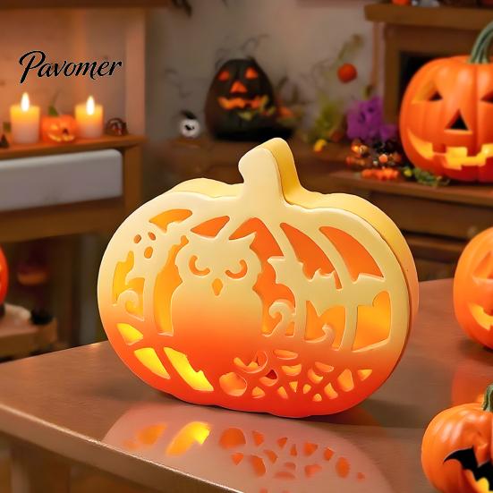 Silicone Craft Molds 1 Set Halloween Pumpkin Lampshade Mold, DIY Hollow Box Mold Gypsum Cement Epoxy Resin Casting for Crafts Food Grade