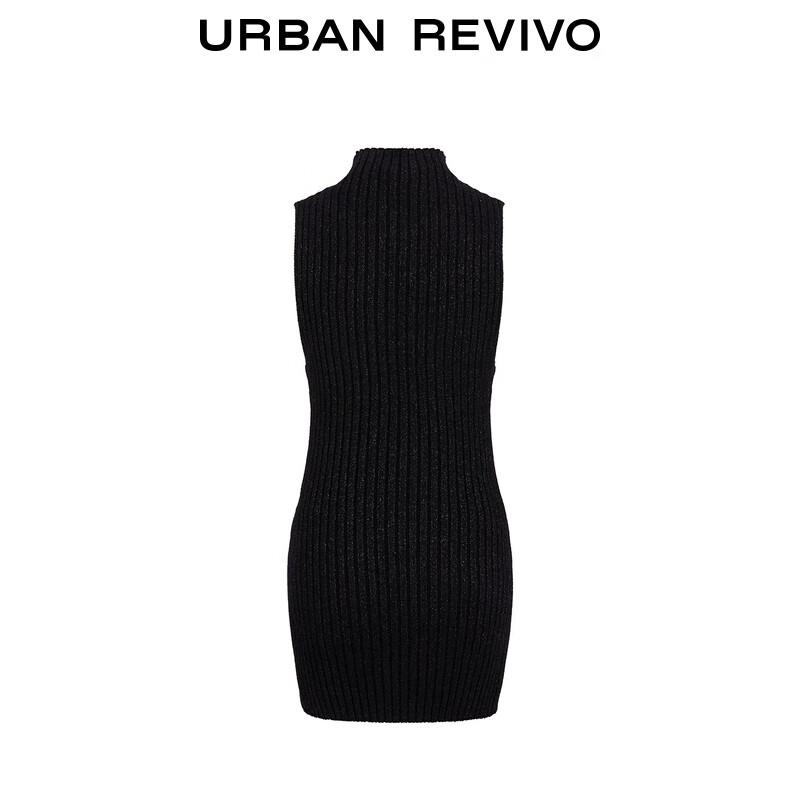 UR Women's Shimmer Sleeveless Turtleneck Knit Top