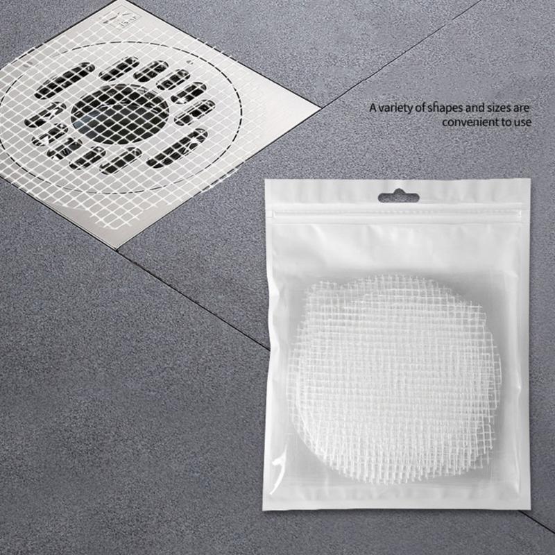 Pack of 50 Kitchen Sink Filter Stickers Not-Clog Drain Stickers Convenient Kitchen Drain Filter Cover set for Bathroom