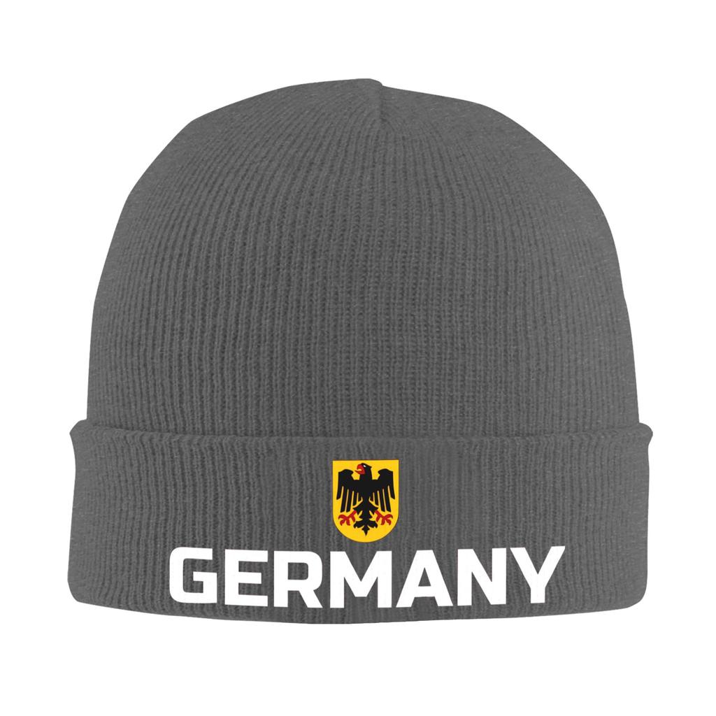 GerUnisexy Flag Knitting Hat  Trendy Caps Unisex Adult Kpop Beanie Hats Autumn Printed Warm Soft Bonnet Hats