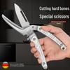 Multifunctional Kitchen Shears: Sharp Chicken Bone Scissors, Convertible Fruit Knife, and Auto-Rebound Scissors.