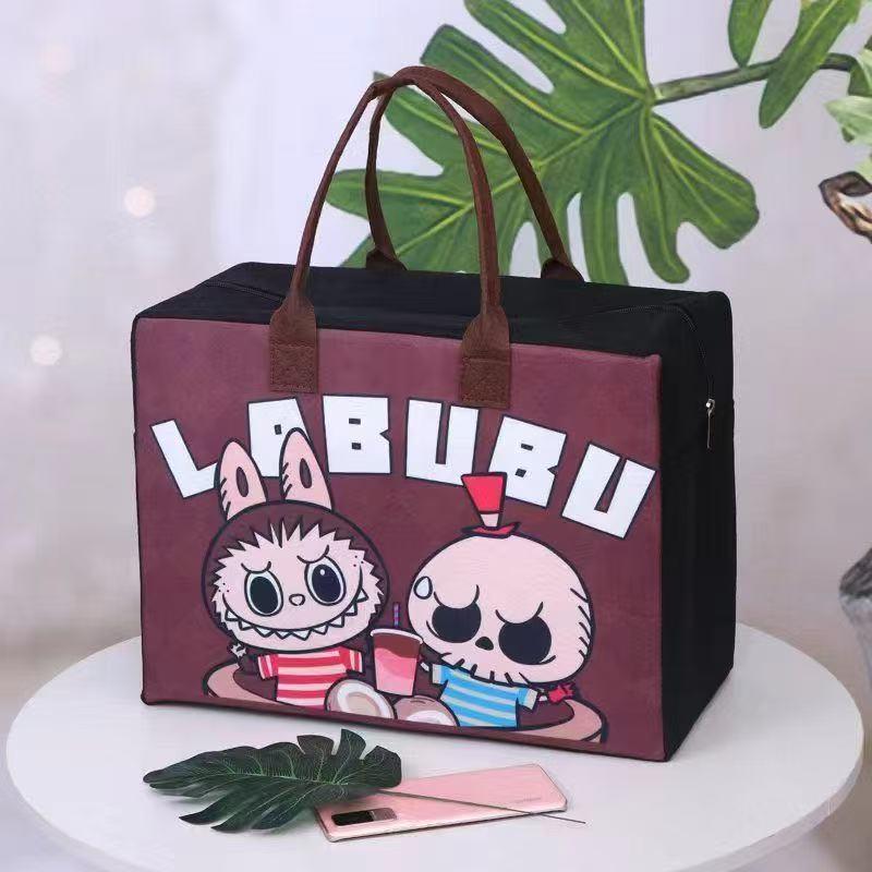 

Мультяшная сумка-тоут Labubu большой вместимости для студентов и путешествий