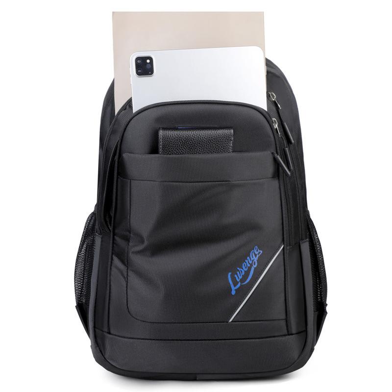Schoolbag Solid Color Fashion Student School Bag Middle School Backpack Business Travel Computer Backpack New Simple Travel Bag