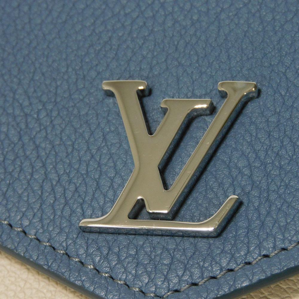 Used 12564 Portefeiulle My Rock Me M62544 7940 LV Signature Beige Two-Tone Snap Buttons with LV Logo, Blue Jean, Unisex