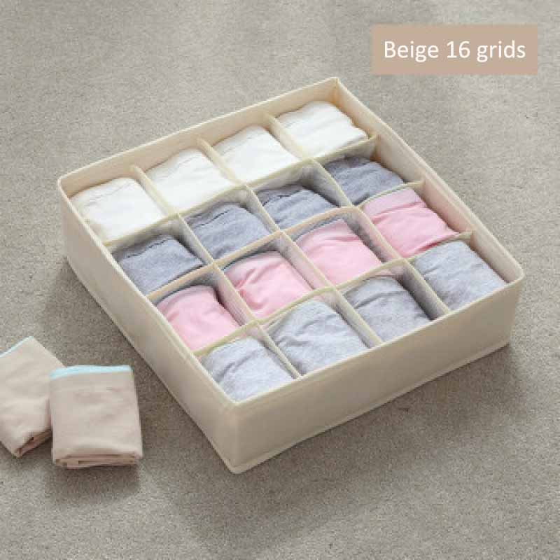 24-Compartment Drawer-Style Storage Box | Fabric Dividers, Deepened Space for Underwear & Socks