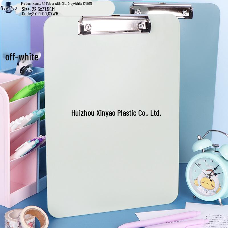 Large Capacity A4 File Box with Pen Slot & Clipboard for A5 Paper Storage
