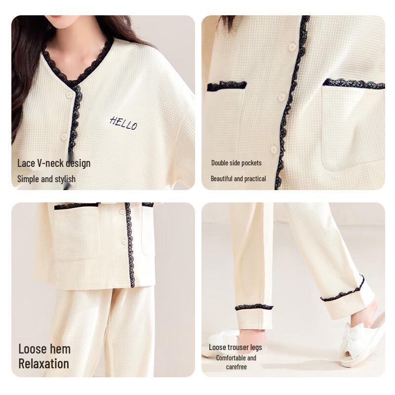 MaoRen Women's Anti-Mite Pure Cotton Pajama Set