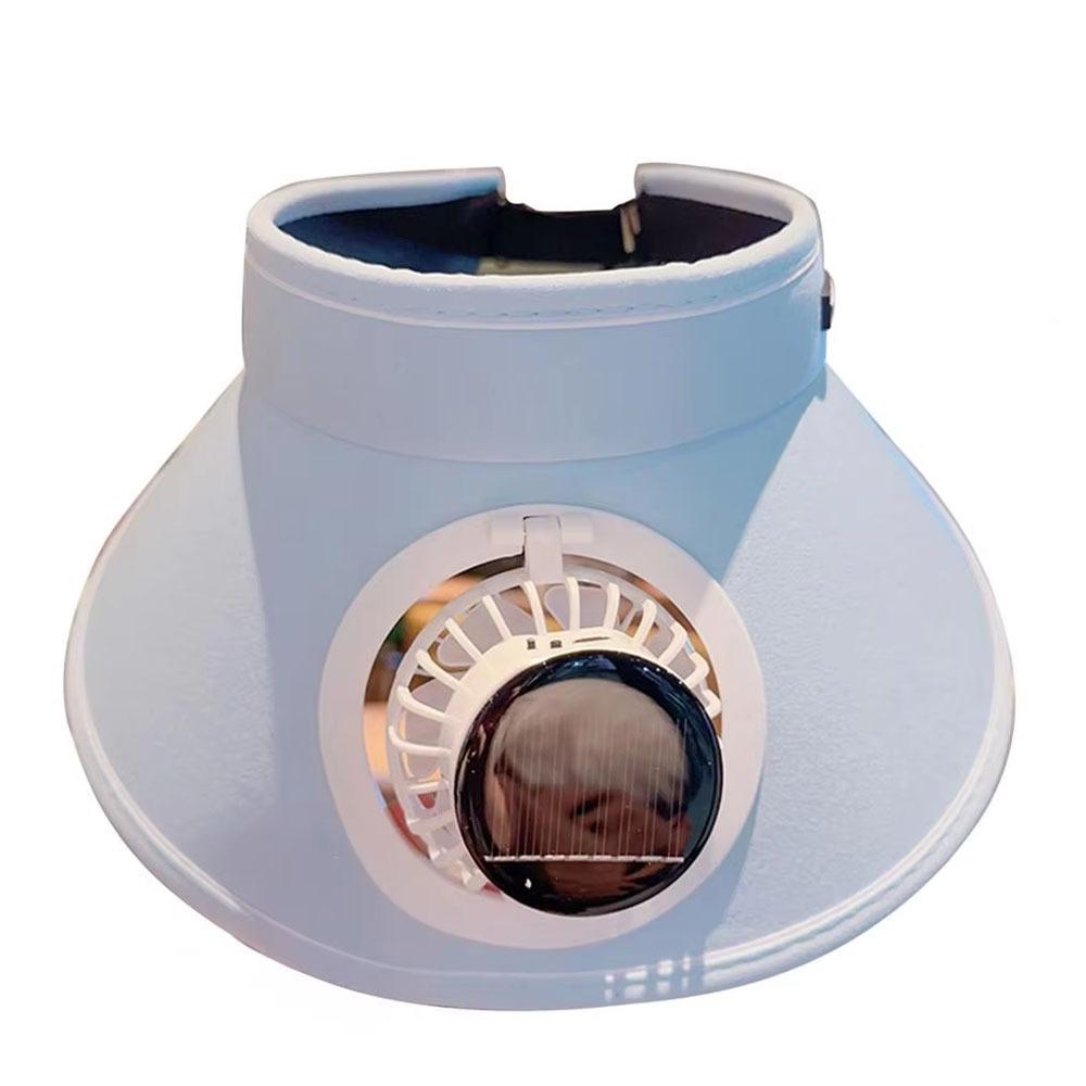 Solar Powered Fan Outdoor Visor Hat Breathable Beach Sunshade Hat Fashion Sun Hat with Fan  Summer