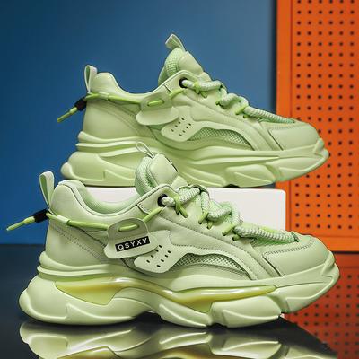 Solid Color Mesh Dad Shoes Raw Casual Board Shoes Niche Design Shoes Trendy Shoes Sports