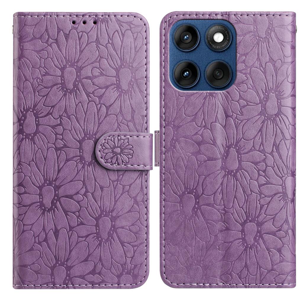 10barevné pouzdro na flip kartu s embosovanou sedmikráskou pro Motorola Moto E13 E20 G05 G54 Edge 40...