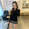2026 Autumn Off-Shoulder Long-Sleeve Korean Style T-shirt for Women - Simple and Elegant