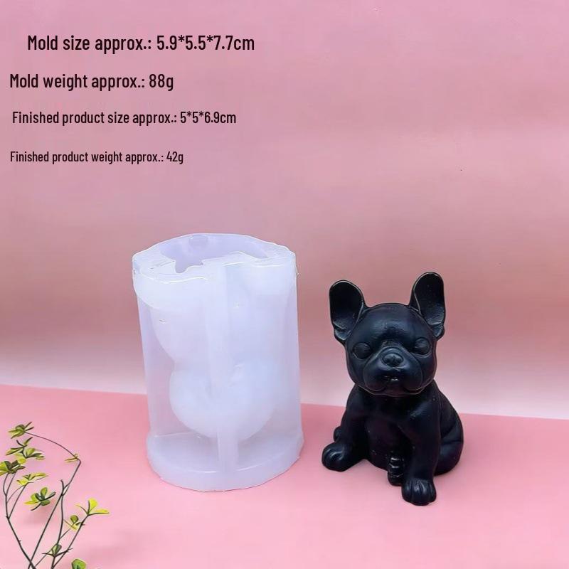 

Bulldog Puppy Silicone Mold for DIY Candle, Incense, or Plaster Decoration.