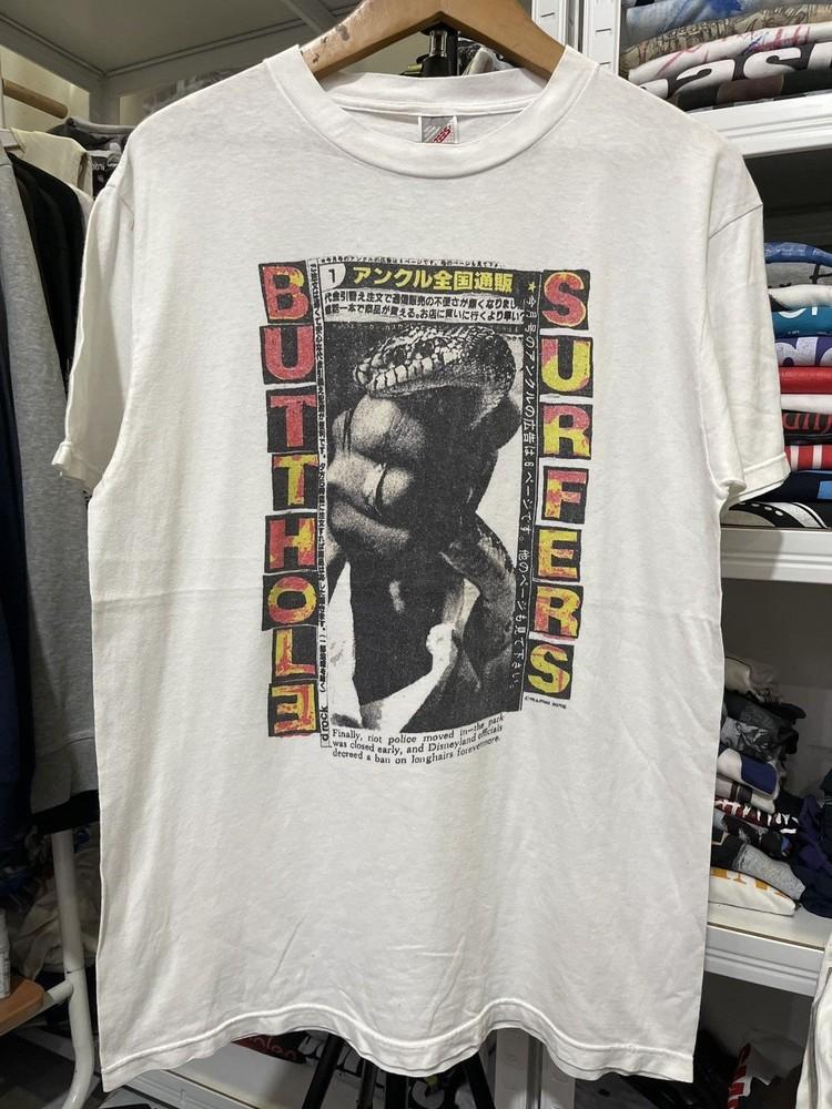 Vintage 1993 Butthole Surfers Don Rock Tour White Unisex Tshirt S5XL WA3464 Unisex T-Shirt XXXL