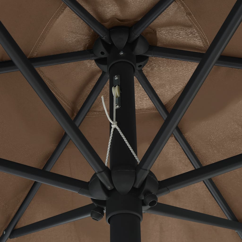 Sun Umbrella with Aluminum Pole 270 x 246 cm Taupe