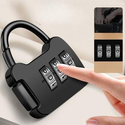 2pcs Zinc Alloy 3 Digit Code Combination Password Lock Portable Travel Mini Carrying Luggage Case Backpack Lock Padlock