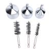 3PCS Metal Copper Pipe Cleaner Set with with 3Pcs Steel Pipe Cleaning Brushes for Refrigeration Ventilation