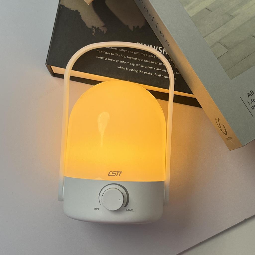 Rechargeable Dual-Color Night Light, Adjustable Brightness for Camping & Bedroom Sleep Aid