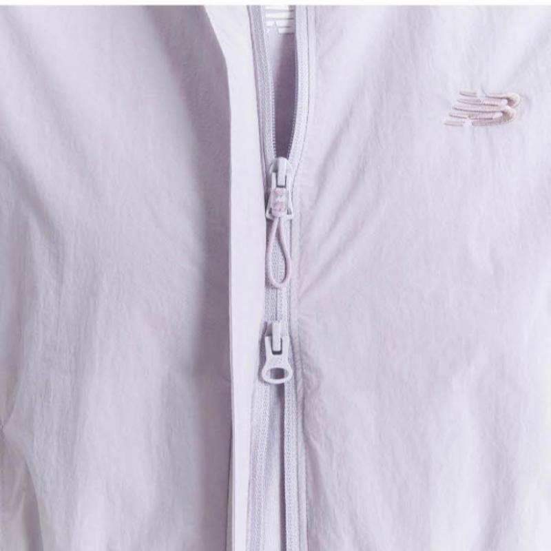 New Balance Jacket Lqj Nbnme2w412 70 Women Lightweight Semi Crop Stand Neck Wovenza