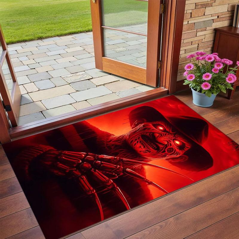 Crystal Velvet Rug Soft Non Slip Indoor Floor Mat Home DecorA Nightmare on Elm Street Freddy Krueger