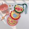 Pet Bib Buckle Adjustment Flowers Letters Cartoon Embroidered Hand-knitted Dog Bandana Adjustable Washable Dog Handkerchief