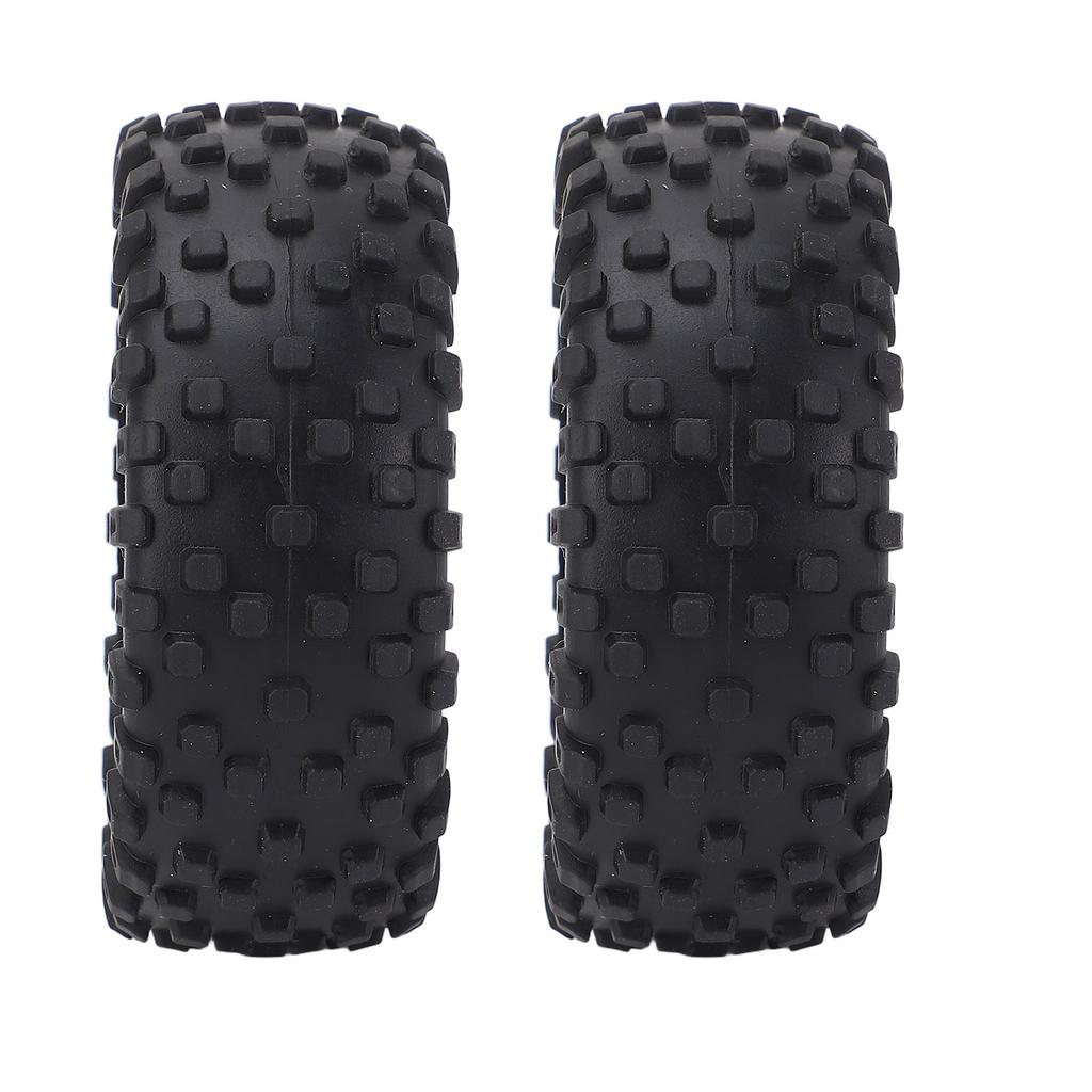 RC Car Front Wheel Tire Set Excellent Grip Rubber RC Front Tyre with Plastic Hub for WLtoys 144016 2988