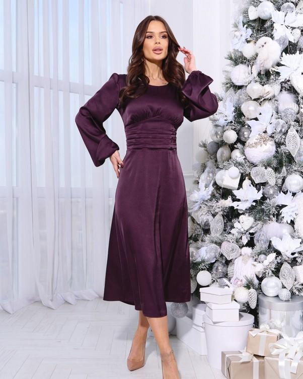 Silk Dress with Draped Waist ISSA PLUS