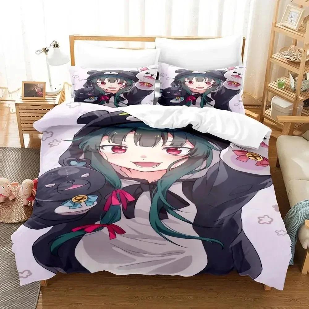 Anime Kuma Kuma Kuma Bear Bedding Collections Exquisite Bed Supplies Set Duvet Cover Bed Comforter Set Luxury Birthday Gift