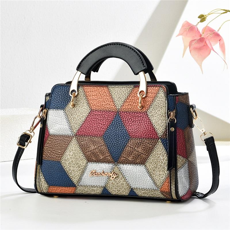 New Stylish Croc Texture Small Square Ladies Bag, Versatile Hand Held Multiway Shoulder Crossbody Bag For Daily Outfits