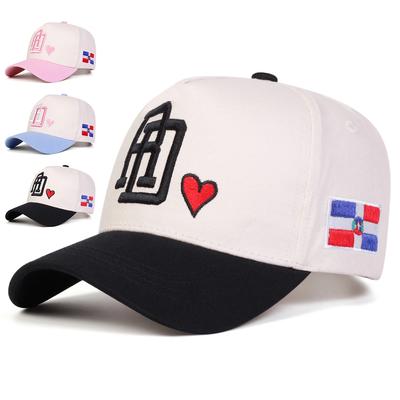 Unisex RD Letter Love Embroidery Baseball Caps Spring Autumn Outdoor Adjustable Casual Hats Sunscreen Hat Sports Cap