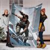 Custom Name Tomb Raider Theme Printed Blanket - Perfect for Couch, Bed, Travel & Outdoor Use | Machine Washable, Cozy & Durable.