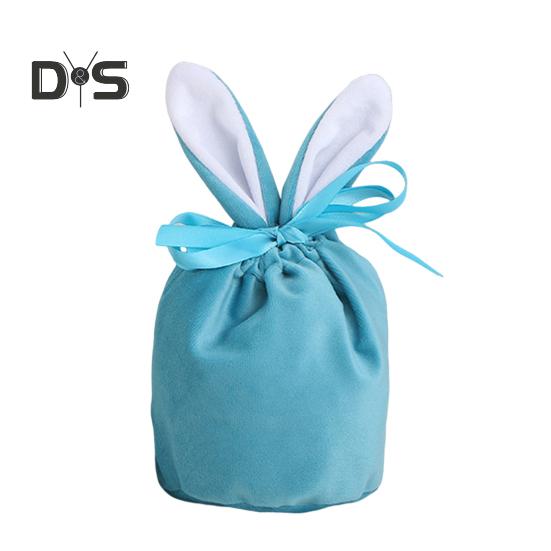 

Многоразовый мешок для хранения конфет, супер мягкий, привлекательный, изысканный, пасхальный кролик, праздничный мешок для конфет синий