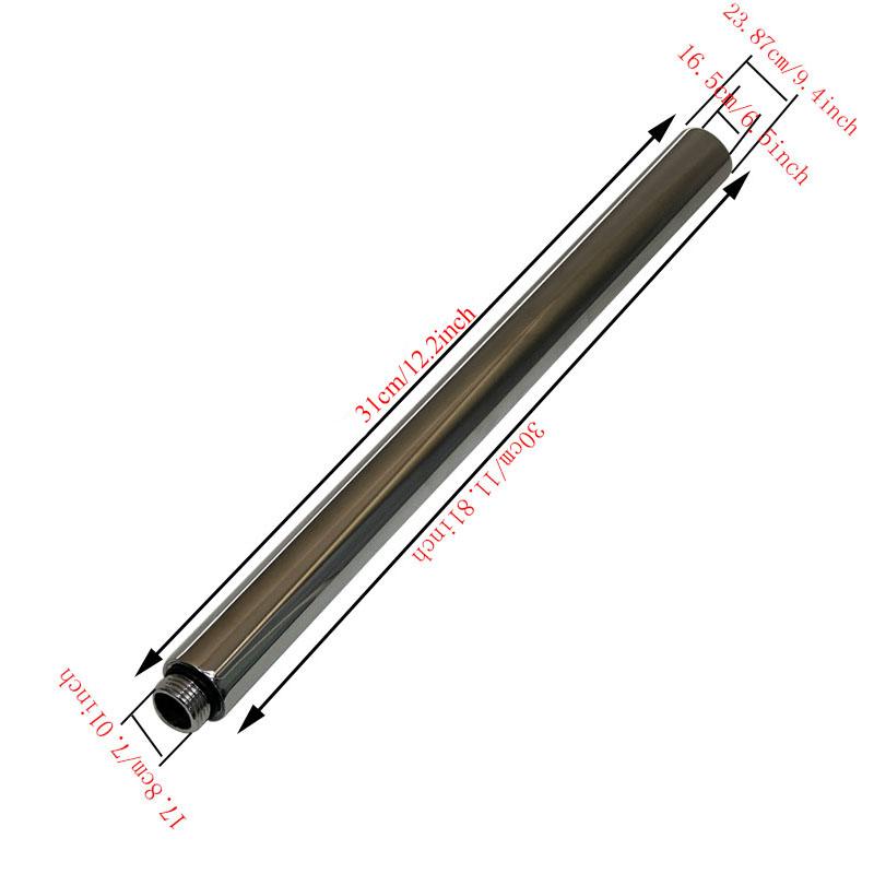 20/30/40/50cm Bathroom Shower Extension Tube Installation Specification 18mm Round Extension Bar Pipe Bathroom Accessories