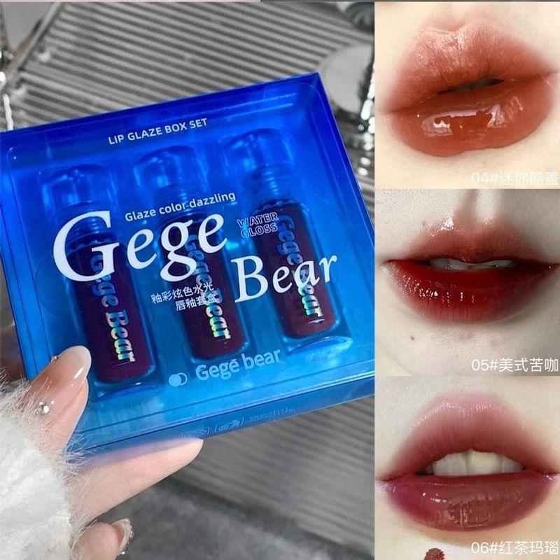 Gege Bear - Set of 3: Dazzling Water Lip Gloss - 2 Types