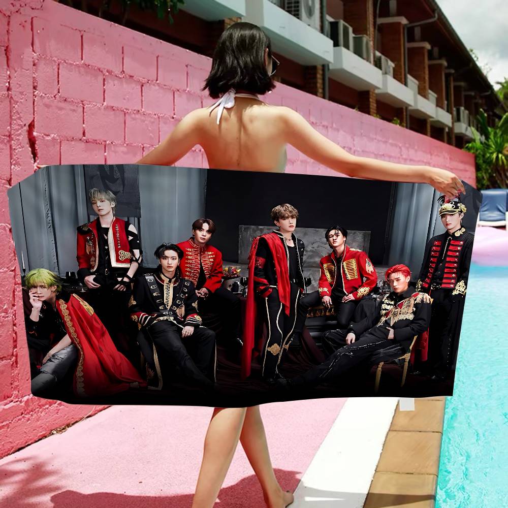 Korean Pop A-ATEEZ Big Microfiber Beach Towels Quick Dry Towel Sand Beach Towels Pool Towel For Travel Swim Pool Yoga