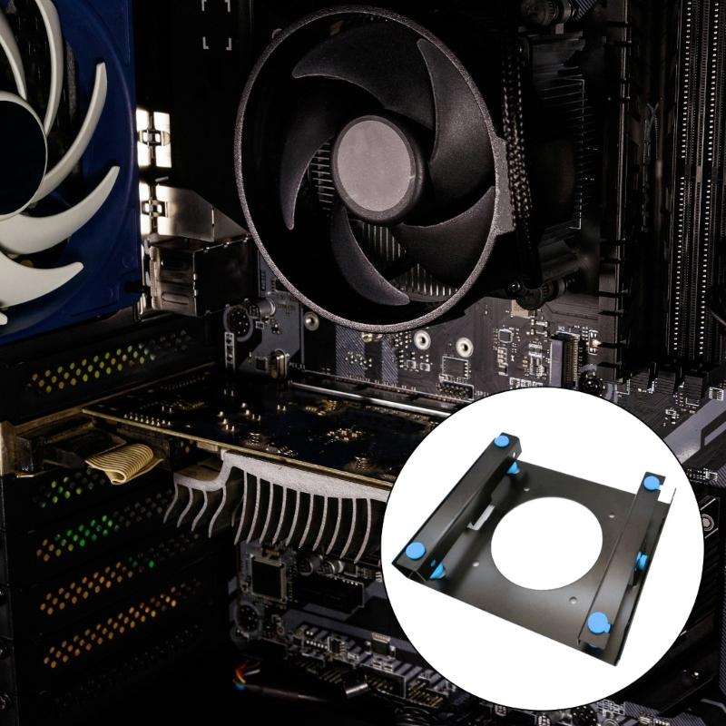 Metall & Gummi 3,5-Zoll Festplatten-Montagehalterung für 3,5 Festplatte zur 5,25-Zoll Schacht-Installation Stoßfest & Geräuschreduzierend