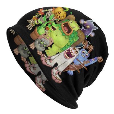Klassisches Videospiel My Singing Monsters Slouchy Beanie Hüte Unisex Damen Unisex Hippie Gestrickte Skullies Beanies Caps für Winter Ski