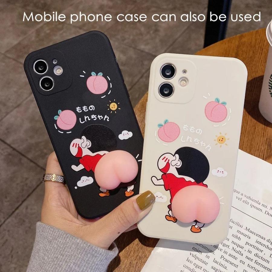 Novelty Funny Little Toys Pinch Cartoon Ass To Decompress and Relax Anime Stickers Mobile Phone Shell Car Stickers Party Prank