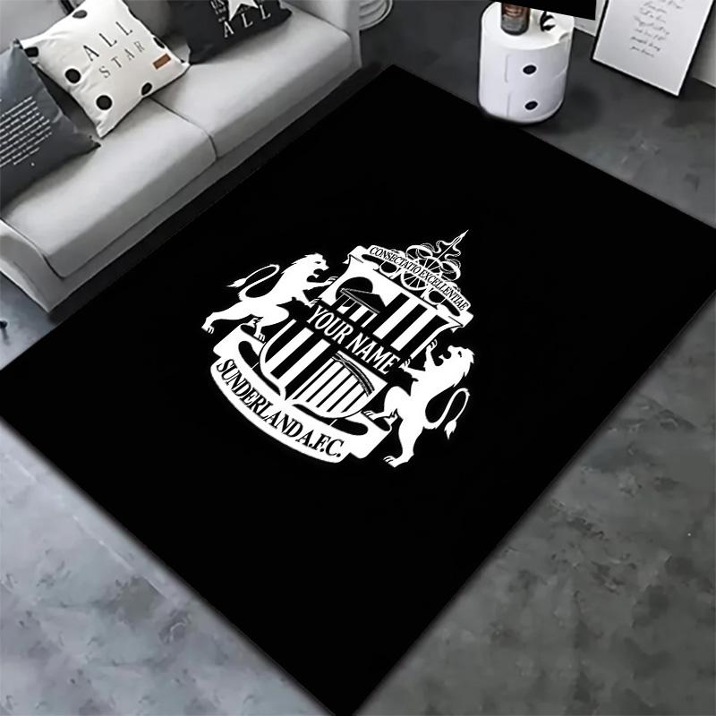 Sunderland Association Football Club Custom Name Carpet Rug For Living Room Bedroom Home Sofa Decoration Kids Play Nonslip Floor Mat