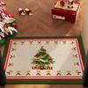 Christmas Loop Pile Non-slip Doormat: Wear-resistant, Cuttable, Ideal for Home Entrances