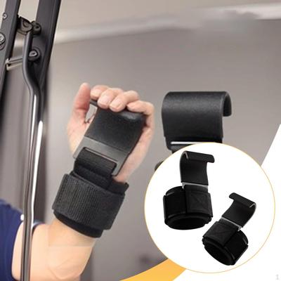 2Pcs Weight Lifting Hooks Grip Weightlifting Portable Gym Wrist Strap Hook for