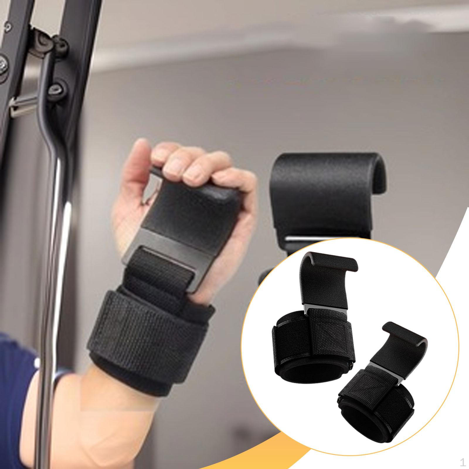 2Pcs Weight Lifting Hooks Grip Weightlifting Portable Gym Wrist Strap Hook for