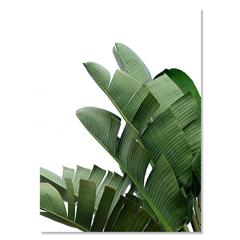 Tropical Beach Ocean Poster Palm Tree Banana Leaves Wall Art Canvas Painting Bridge Summer Seascape Picture For Home Decor