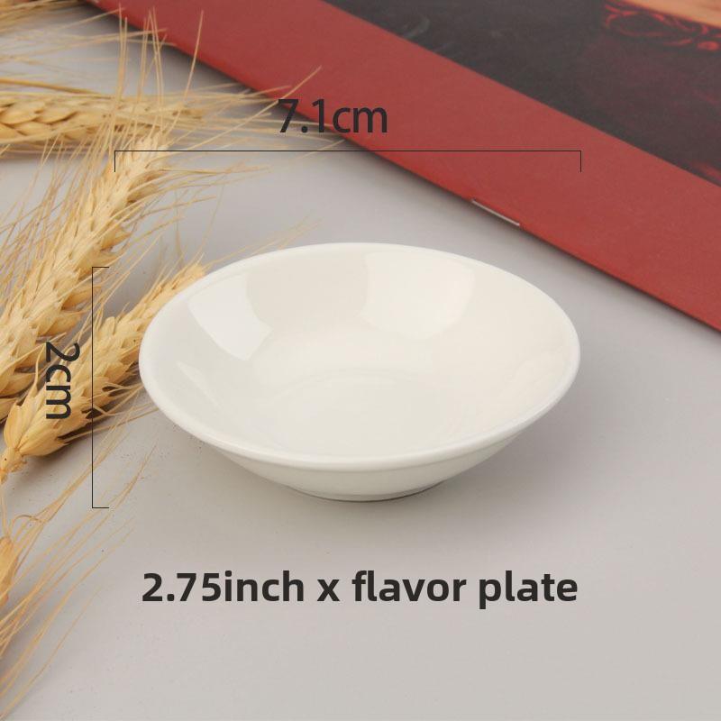 Cerc Seasoning Plate Small Cerc Bone China Sauce Di Pure White round Plate for Home Use Commercially Available