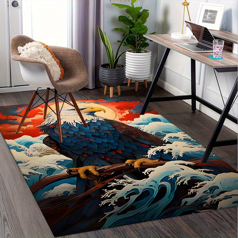 1pc. Eagle-Themed Outdoor Rug for Home Decor, Office Carpet Gift, Unique Nature Lover Present